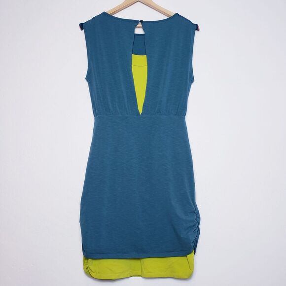 Matilda Jane Sleeveless Knit Two Toned Jersey Knit Dress Blue Green Size S Small - Picture 2 of 5